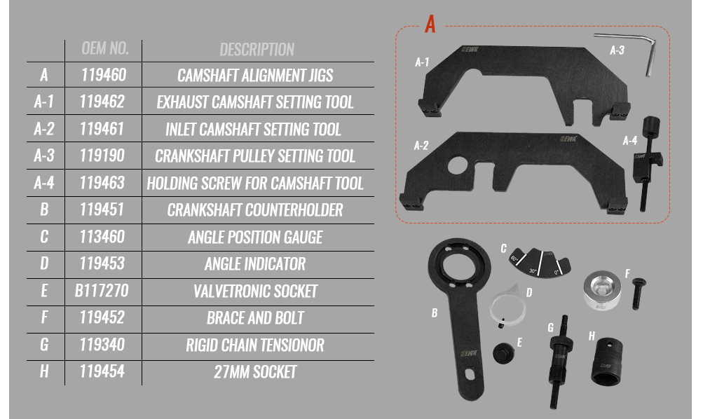 Mechanic Nation - BMW N62/N73 Timing Tool Set