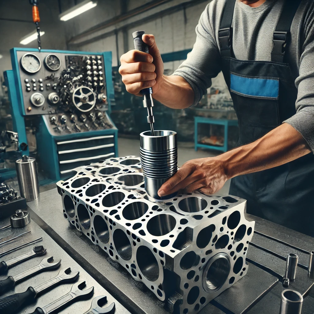 Mechanic Nation technician rebuilding a vehicle engine