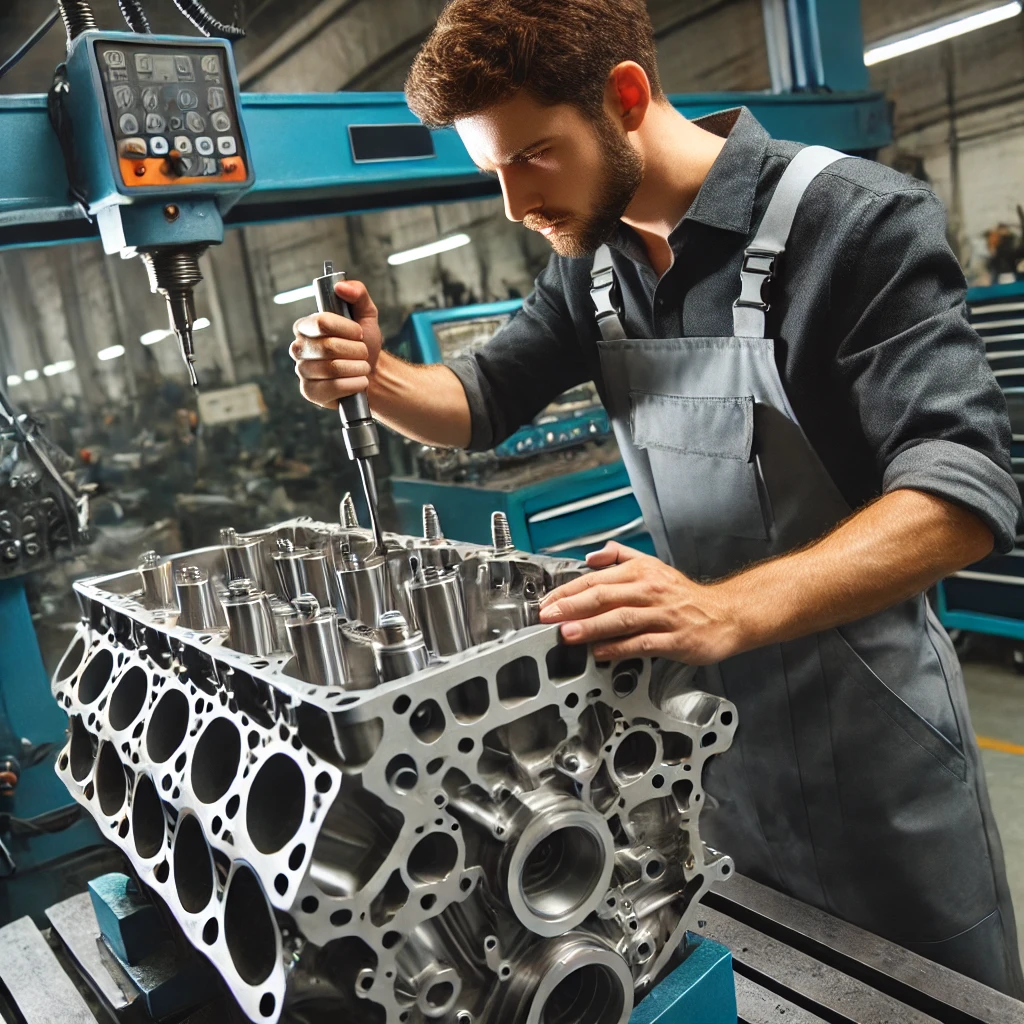 Mechanic Nation technician performing an engine rebuild