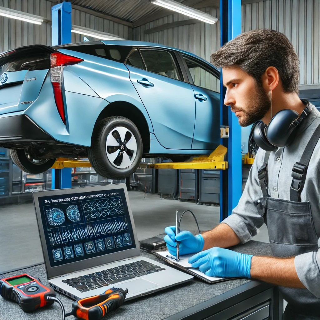 Mechanic Nation hybrid vehicle specialist at work