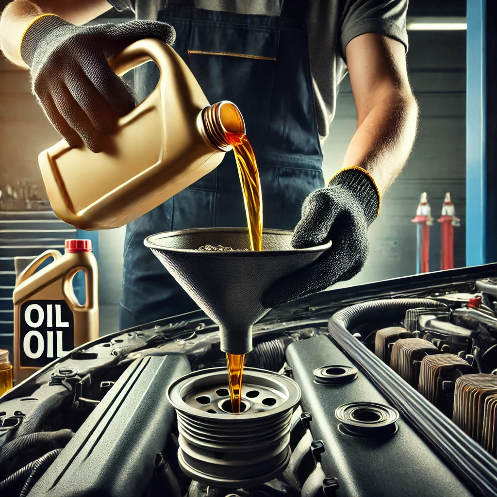 Mechanic Nation technician performing an oil change