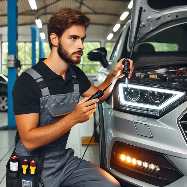Mechanic Nation technician completing a vehicle safety check