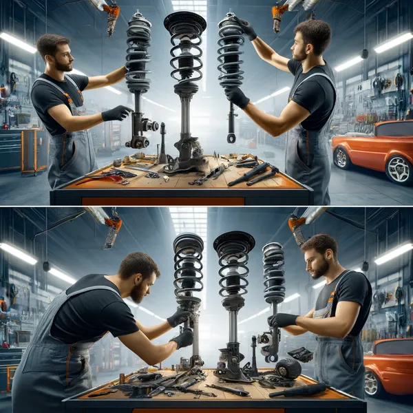 Mechanic Nation suspension repair in progress