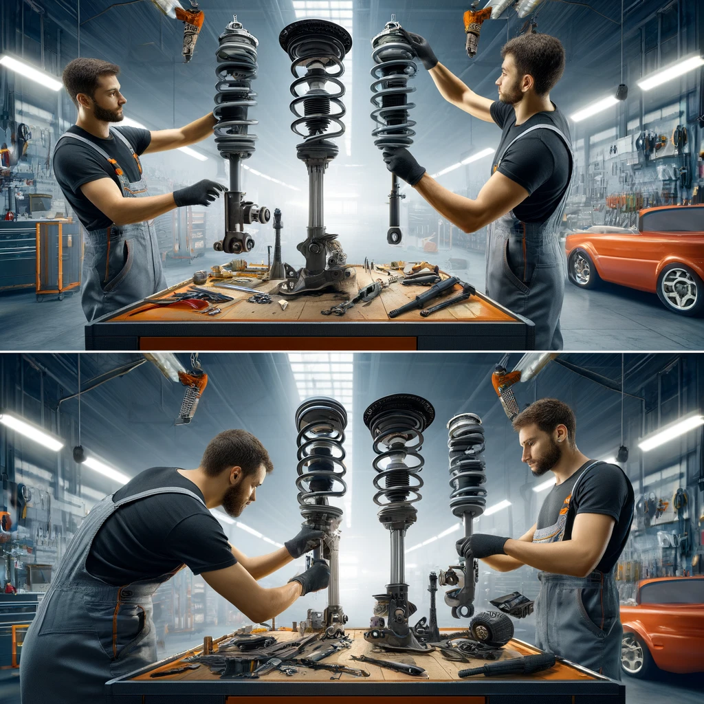 Mechanic Nation suspension repair in progress