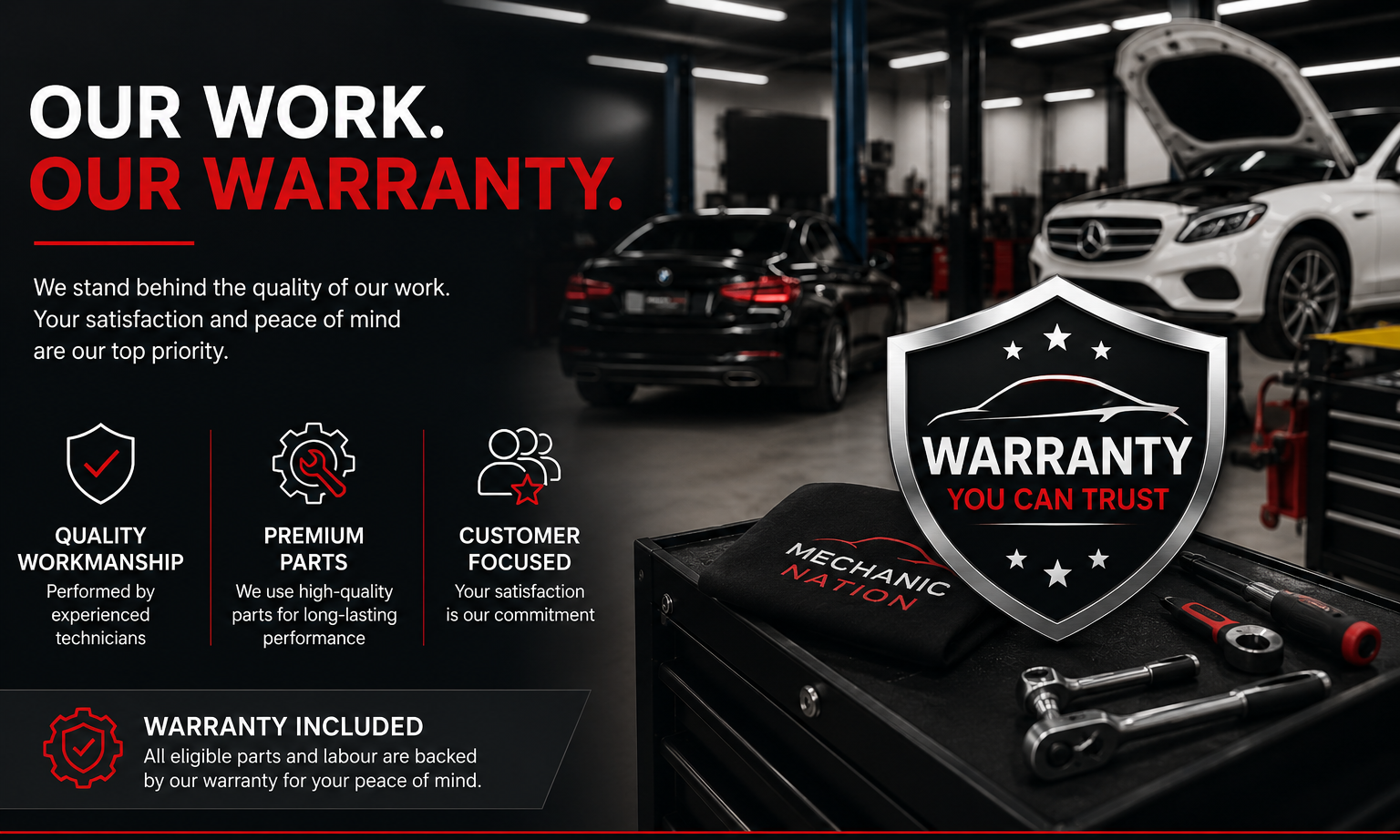 Mechanic Nation warranty policy - our work, our warranty