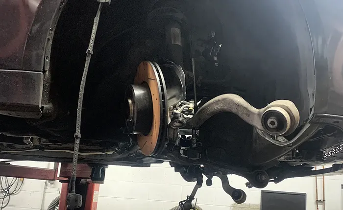 Mechanic Nation real work: Front suspension and brake work on a BMW