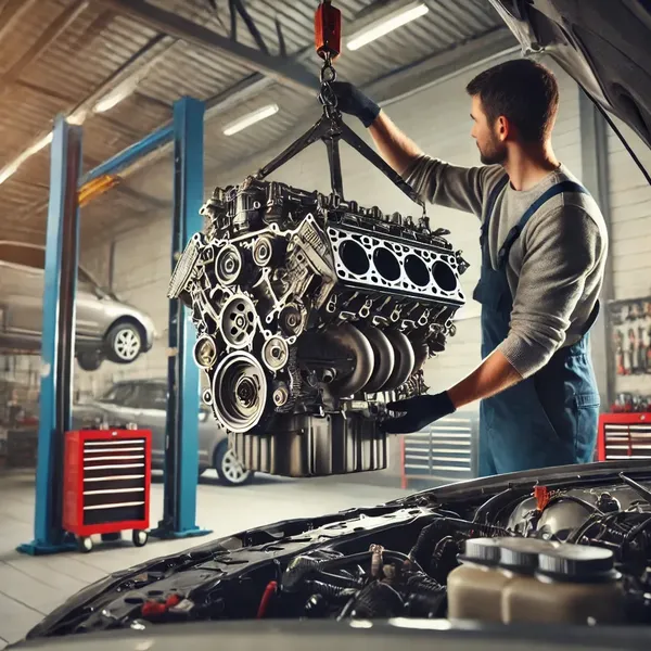 Mechanic Nation technician performing an engine rebuild