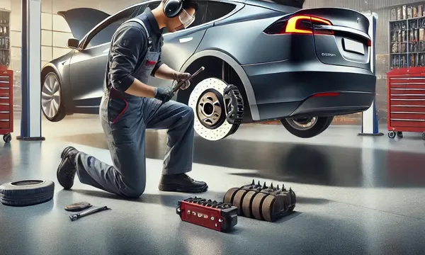 Mechanic Nation Tesla service technician at work